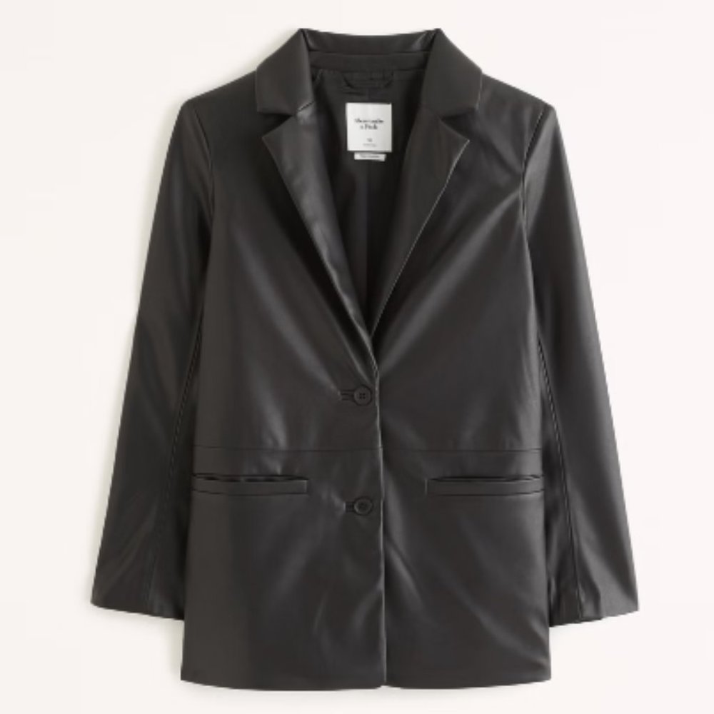 NWT Abercrombie & Fitch Vegan Leather Blazer